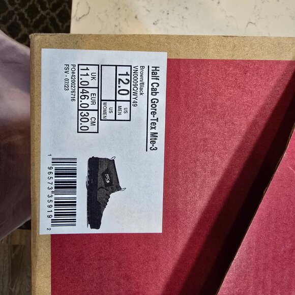 New Vans Half Cab Gore-Tex MTE-3 Brown/Black Sneakers Mid-Top Shoes BOOTS SZ 12 - Picture 8 of 13